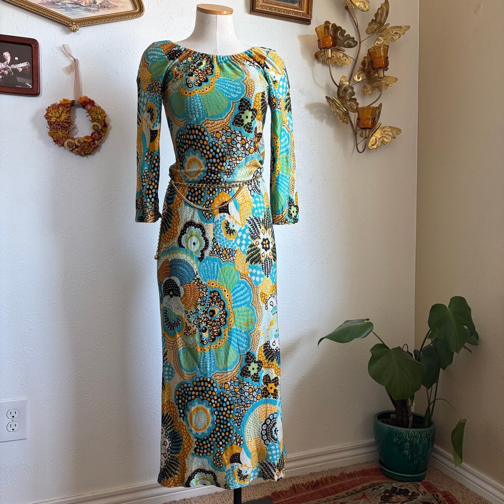 60s psychedelic midi dress